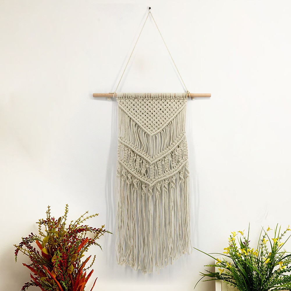 Macrame - Rèm treo tường hoạ tiết trang trí sang trọng nhà cửa, homestay phong cách Boho