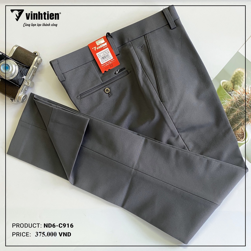 Quần Tây Nam (Nhiều Màu) Công Sở Slimfit Dáng Trẻ Vĩnh Tiến 375