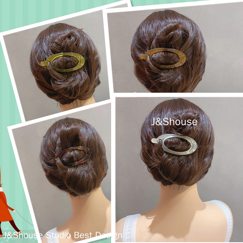 Kẹp Tóc Hình Elip Màu Kẹo Ngọt KF466 Thời Trang