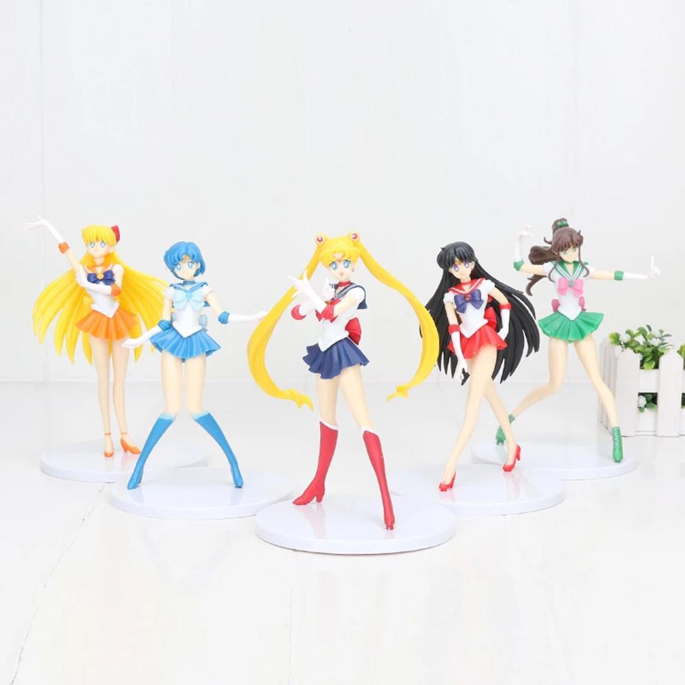 DARNELL Sailor Moon set 5 Mô Hình Thủy Thủ Mặt Trăng 18cm