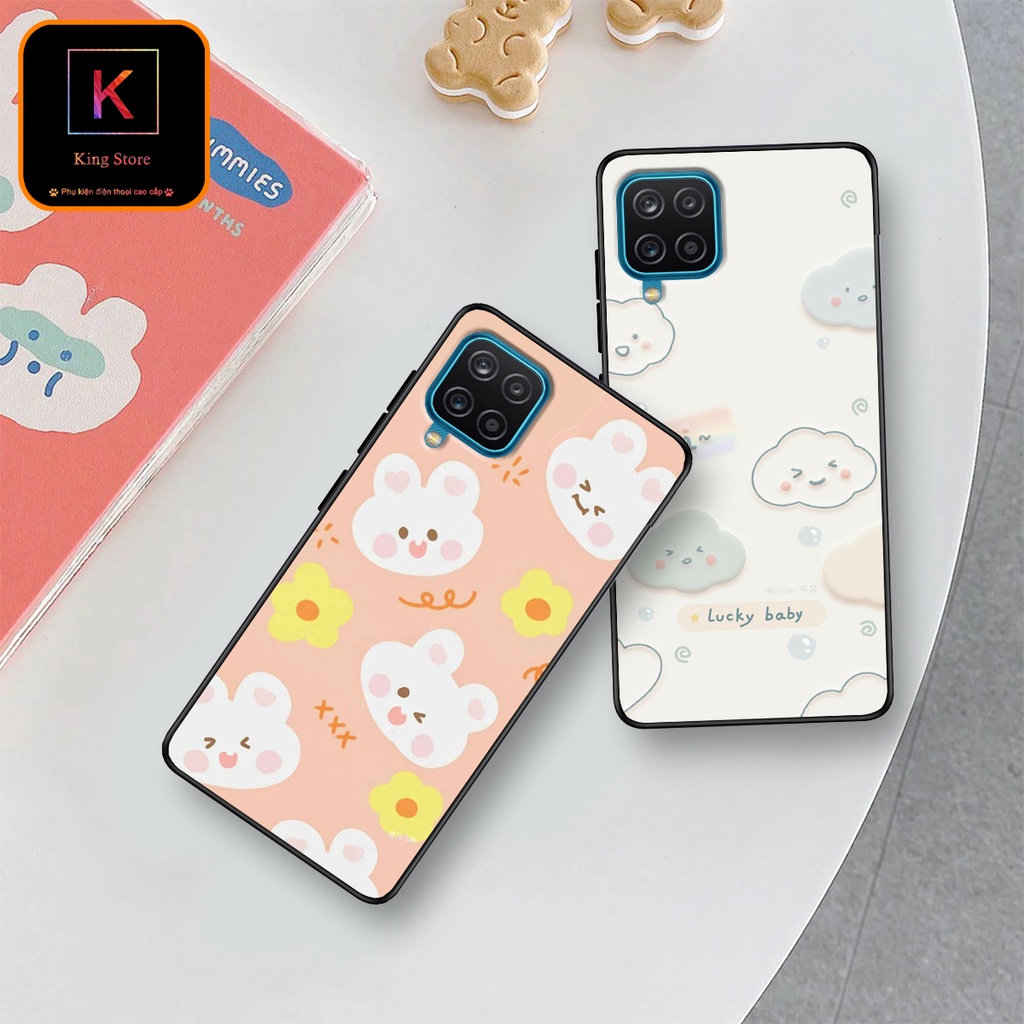 Ốp lưng Samsung A12 - Samsung A22 4G - Samsung A22 5G - Ốp in hình Gấu&amp;Thỏ siêu xinh - Lưng nhám viền TPU