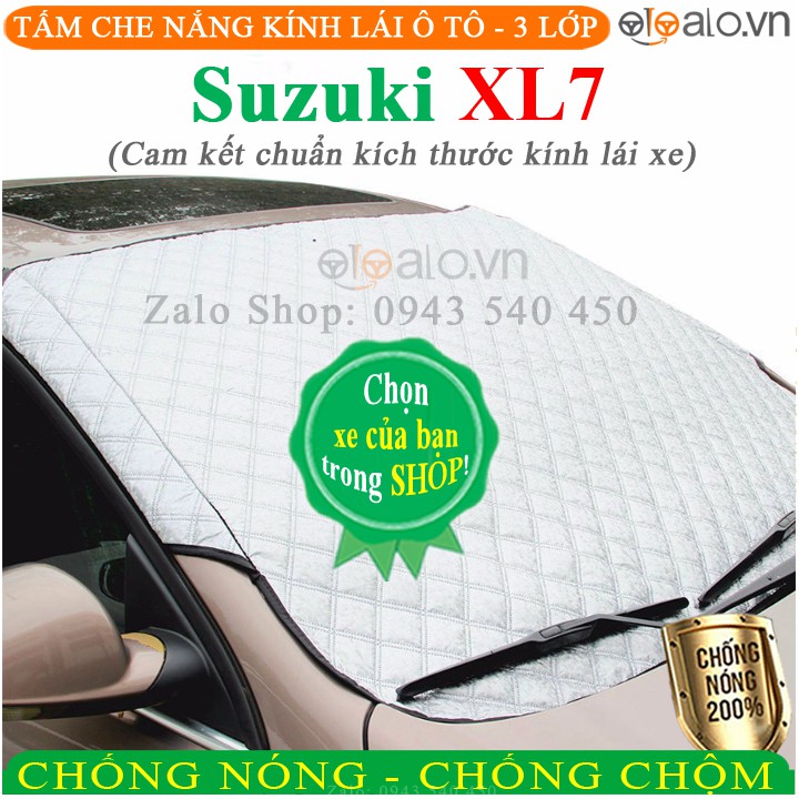 Tấm che chắn nắng kính lái ô tô Suzuki XL7 CAO CẤP 3 Lớp Chắn Nắng Cản Nhiệt | OTOALO