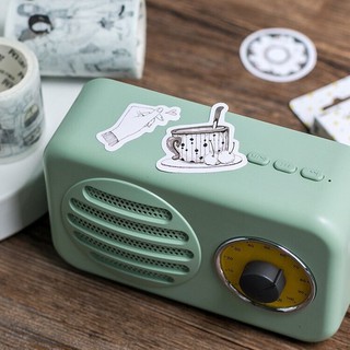 Set 45 sticker dán Cô gái trắng đen