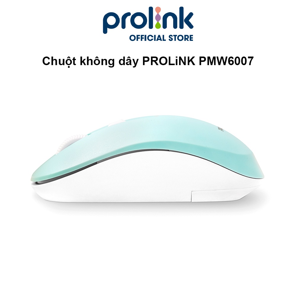 Chuột không dây PROLiNK PMW6007 kiểu dáng thời trang, tiết kiệm pin, độ phân giải cao dành cho PC, Laptop