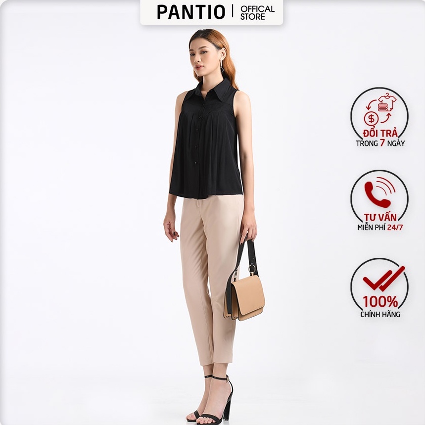 Áo sơ mi chất liệu cotton kiểu dáng không tay cá tính FAS52426- PANTIO