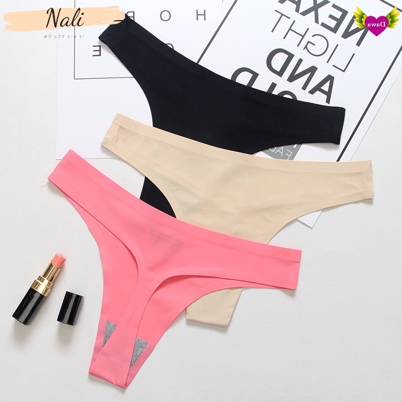 Quần lót su lọt khe không đường siêu gợi cảm, quần lót nữ chất su mềm mát NL115