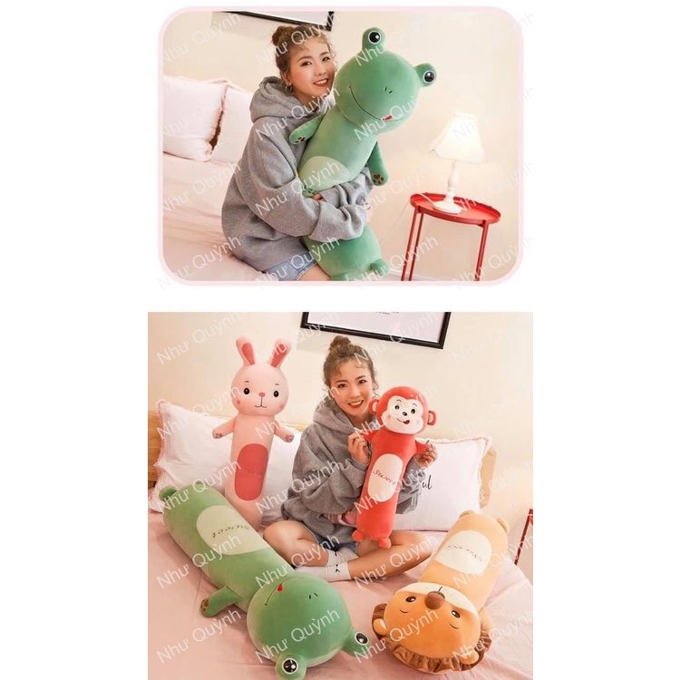 Gối ôm cho bé, gối ôm hình thú đáng yêu 4 size 55cm, 70cm, 90cm, 110cm