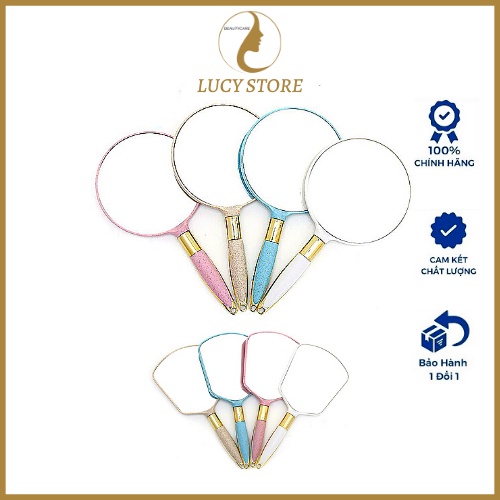 Gương cầm tay cá nhân, gương hàn quốc mini - lucy store thiết bị vật tư spa