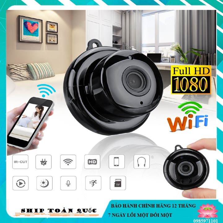 Camera chống trộm quay cả ban đêm 150° Full HD 1080P - Kết nối Wifi