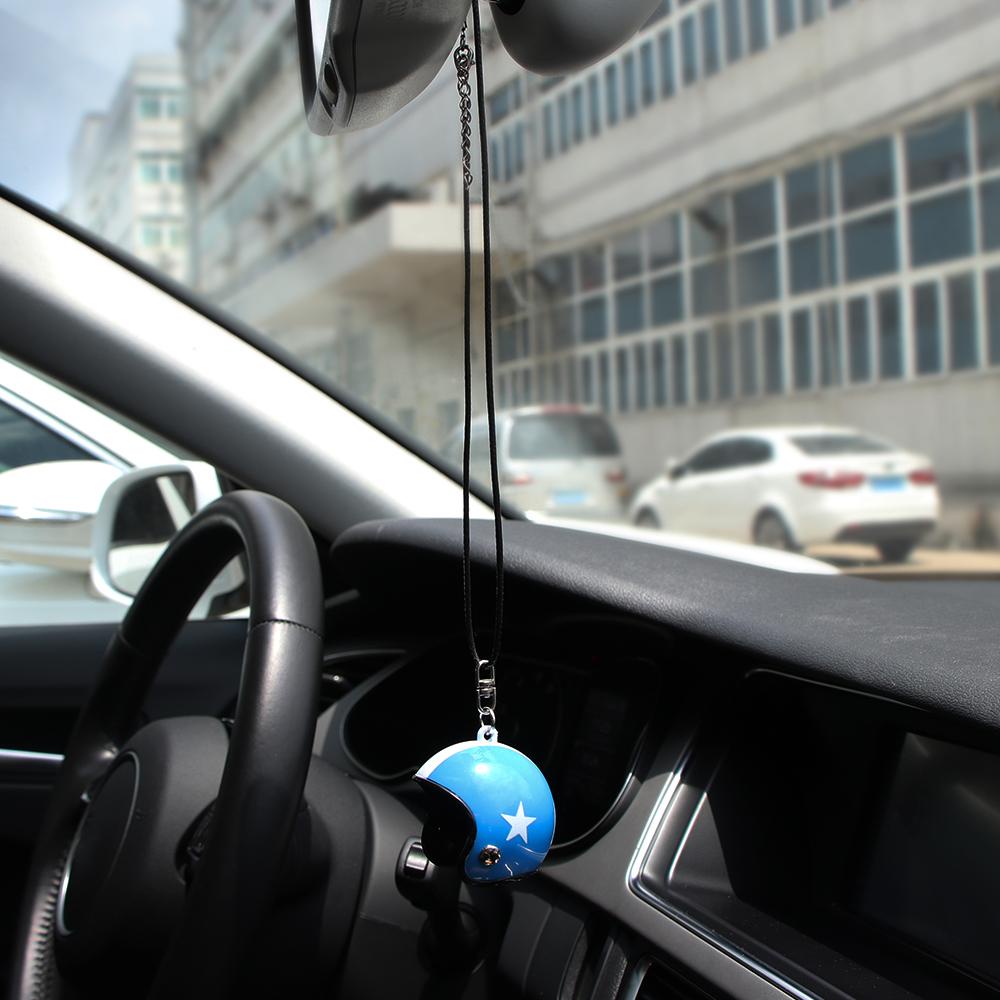 Phụ Kiện Treo Trang Trí Gương Chiếu Hậu Xe Hơi Hình Nón Bảo Hiểm Hoạt Hình Sáng Tạo