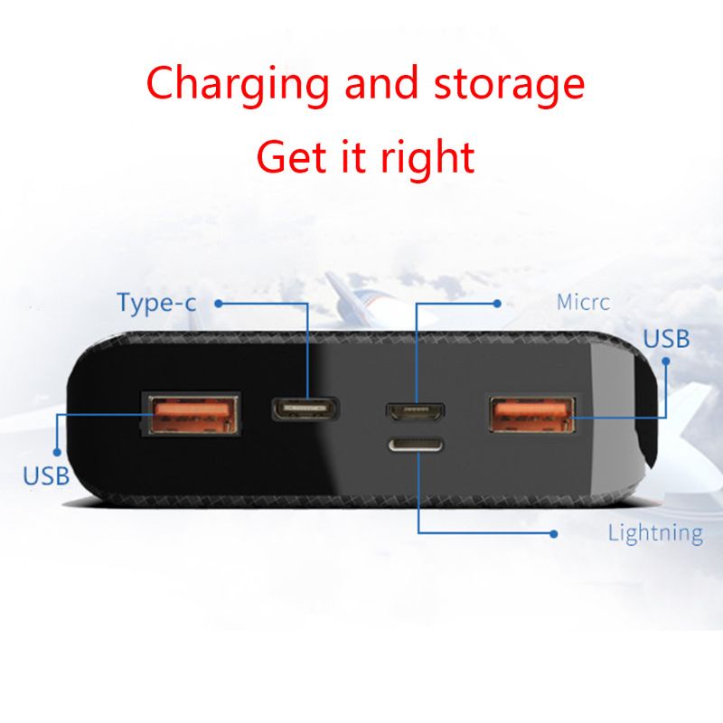 Vỏ Pin Sạc Dự Phòng Hai Cổng Usb Loại C 20000mah 8x18650 Cho Điện Thoại Di Động