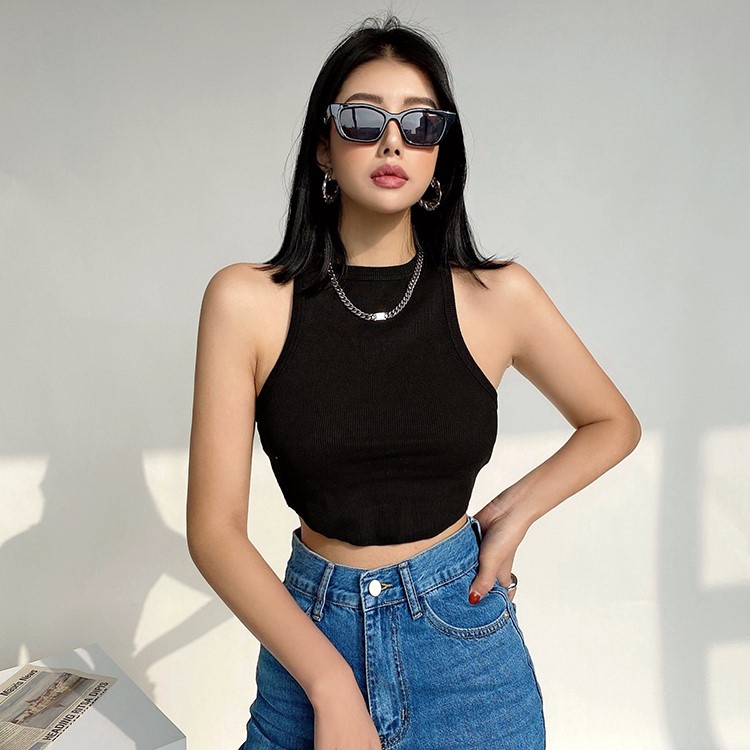 Áo Ba Lỗ Thun Gân Cao Cấp, CropTop Form Ngắn Style Âu Mỹ, [ADORBALE]