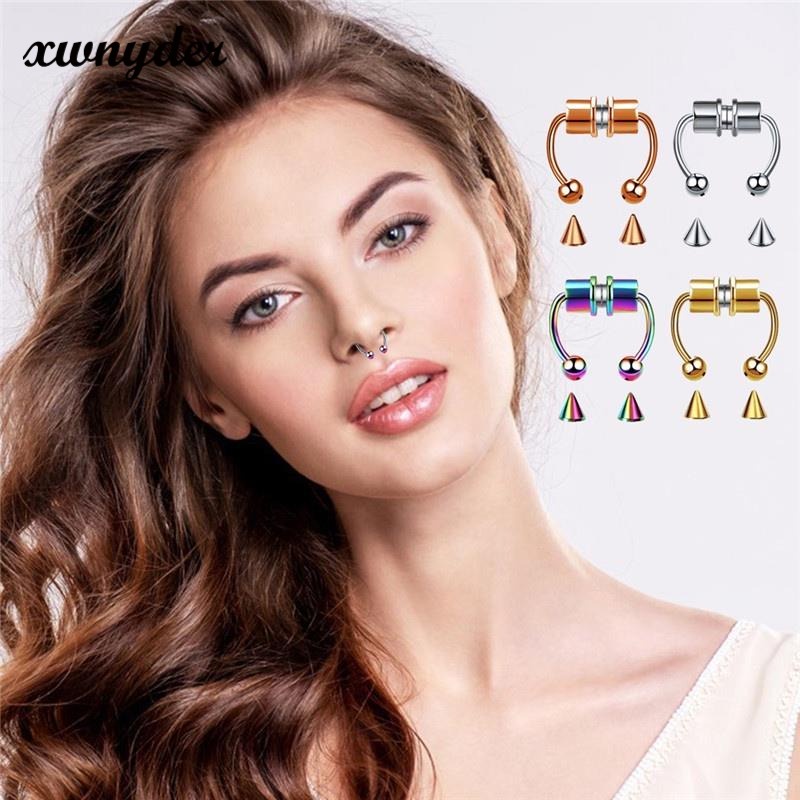 Khuyên Xỏ Mũi Giả Từ Tính Thời Trang Dành Cho Nam Và Nữ
