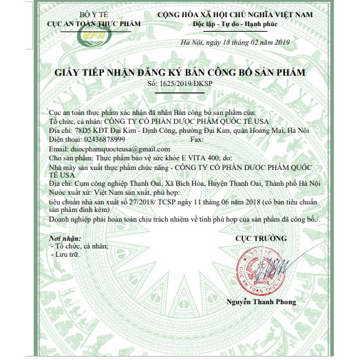 Evita 400 đẹp da, chống lão hoá