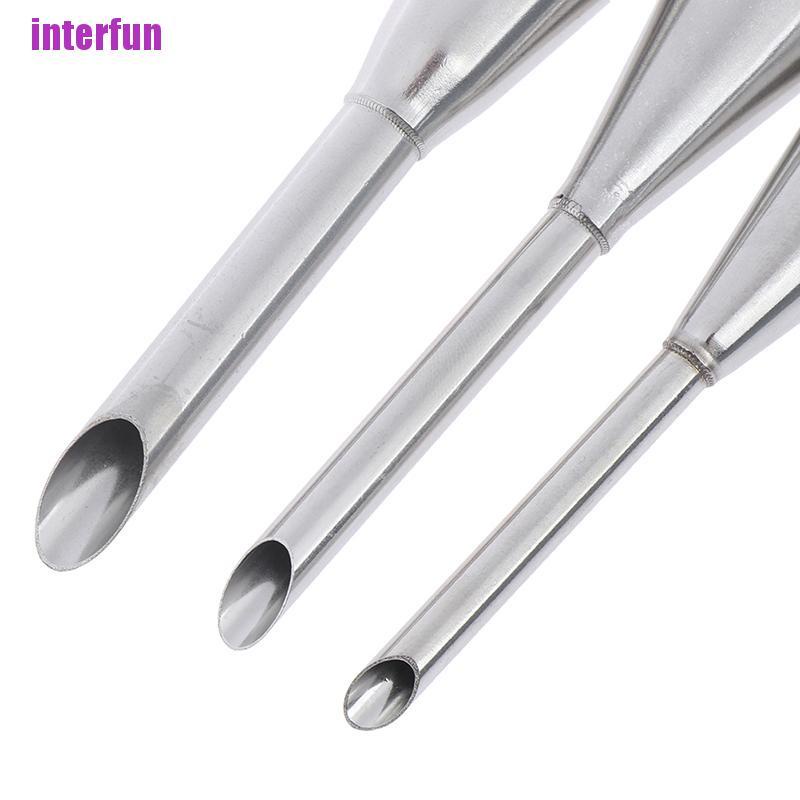 Bộ 3 Khuôn Làm Bánh Hình Bánh Bằng Thép Không Gỉ Tiện Lợi