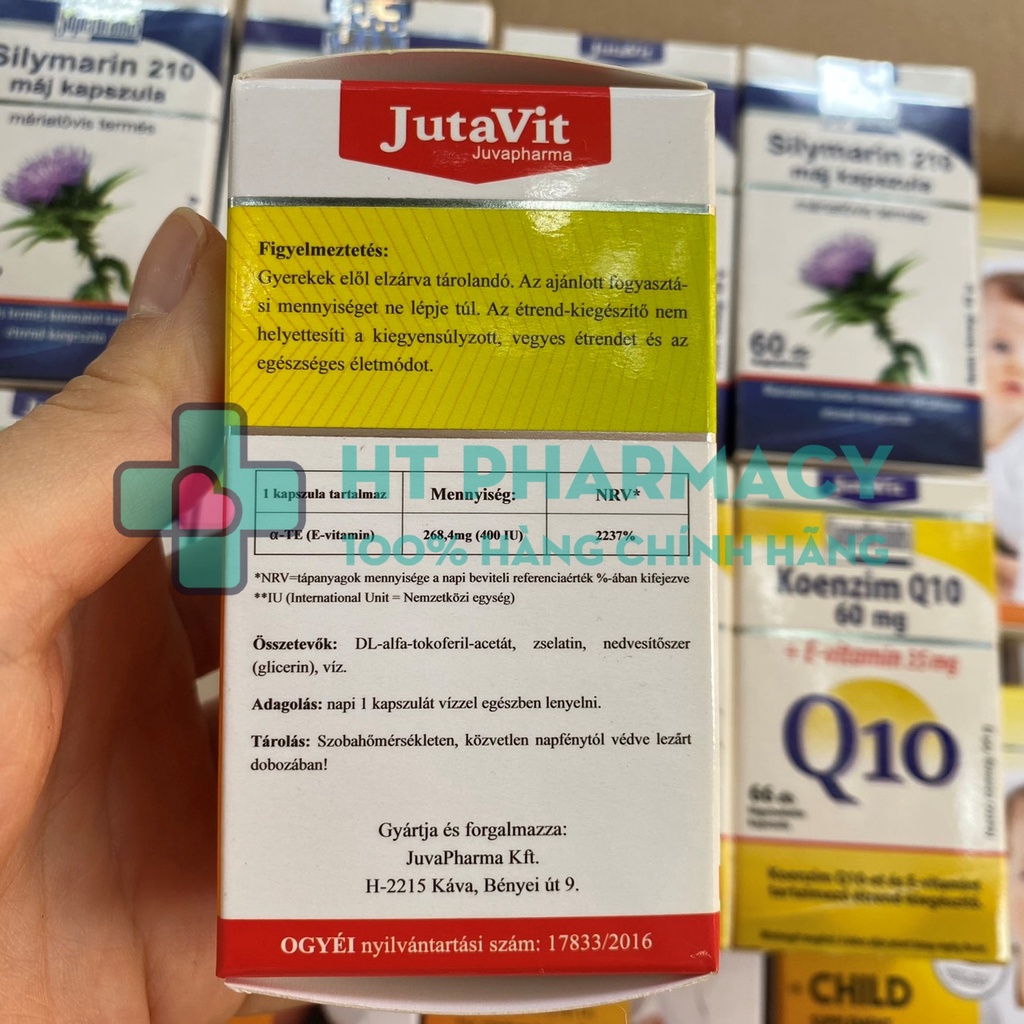 JutaVit E-vitamin 400 - Hỗ trợ hạn chế quá trình lão hóa, giúp làm đẹp da.