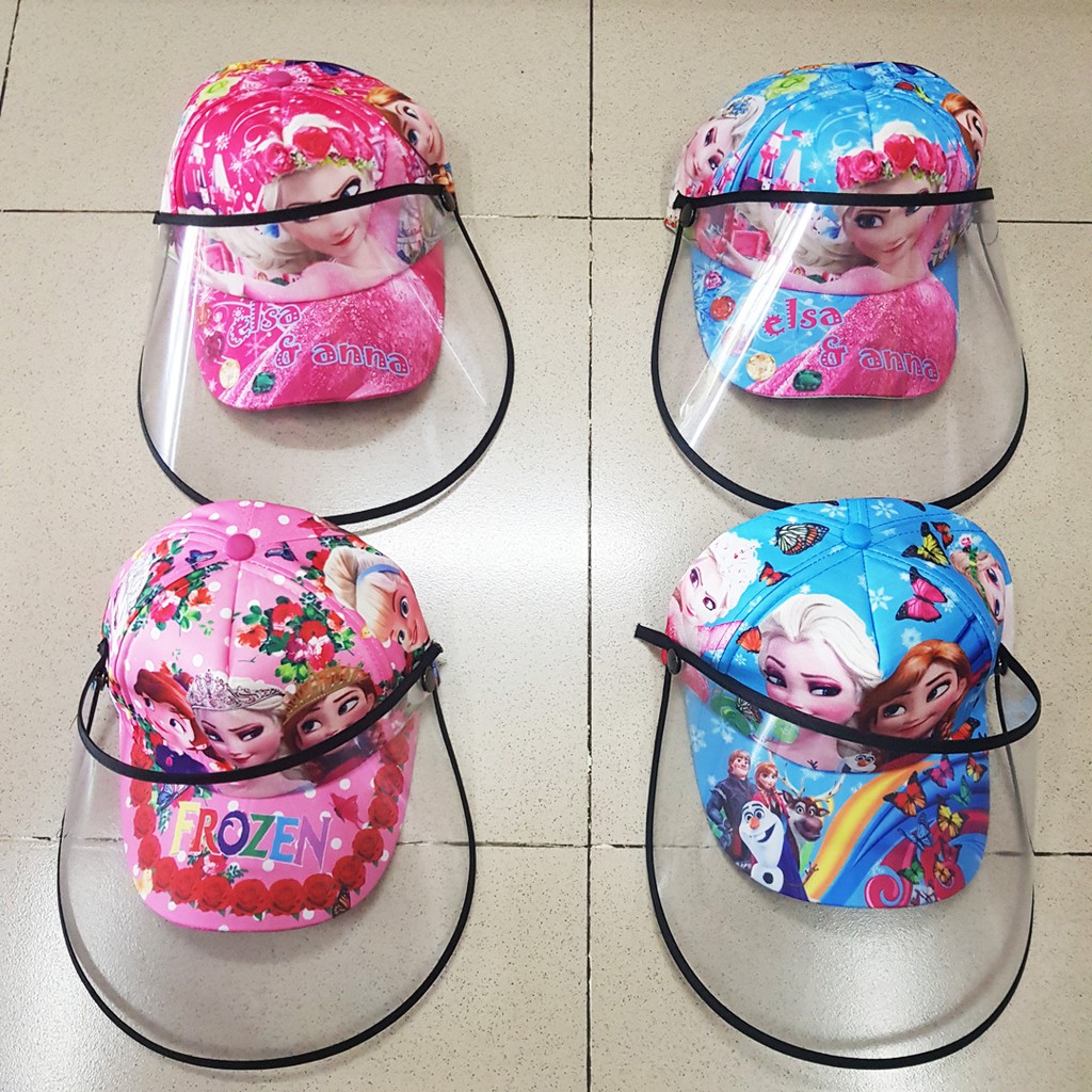 Nón Frozen Elsa Anna màng chắn virus và bụi bẩn