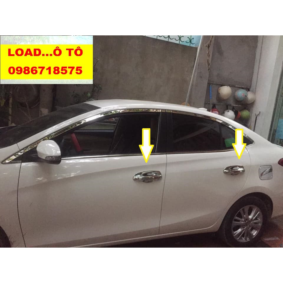 Ốp Tay Hõm Cửa Xe Toyota Vios 2022-2019 Nhựa ABS Mạ Crom Sáng Bóng Cao Cấp