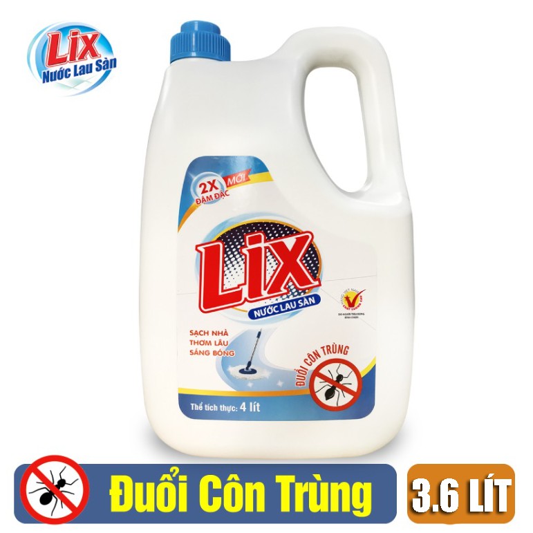 Nước lau sàn Lix Đuổi Côn Trùng 3.6 Lít