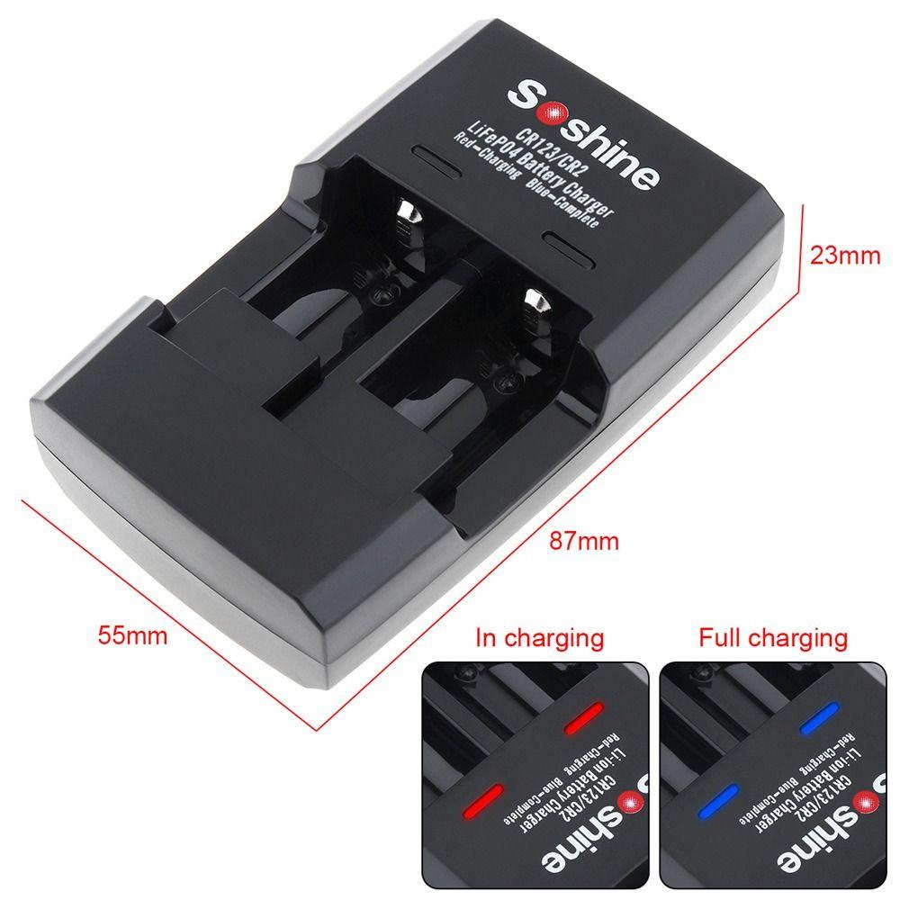 MYRONGVN Bộ Sạc Pin Kép 16340 CR123 / CR2 Siêu Bền Tiện Dụng