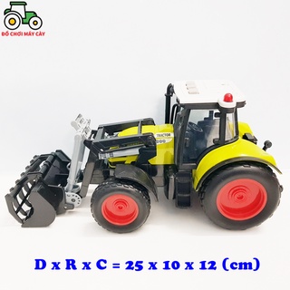 Máy kéo 120 HP + Ủi đầu - Chạy trớn với đèn pha và nhạc, xe máy cày đồ chơi, xe nông trại, đầu kéo, MK03UD
