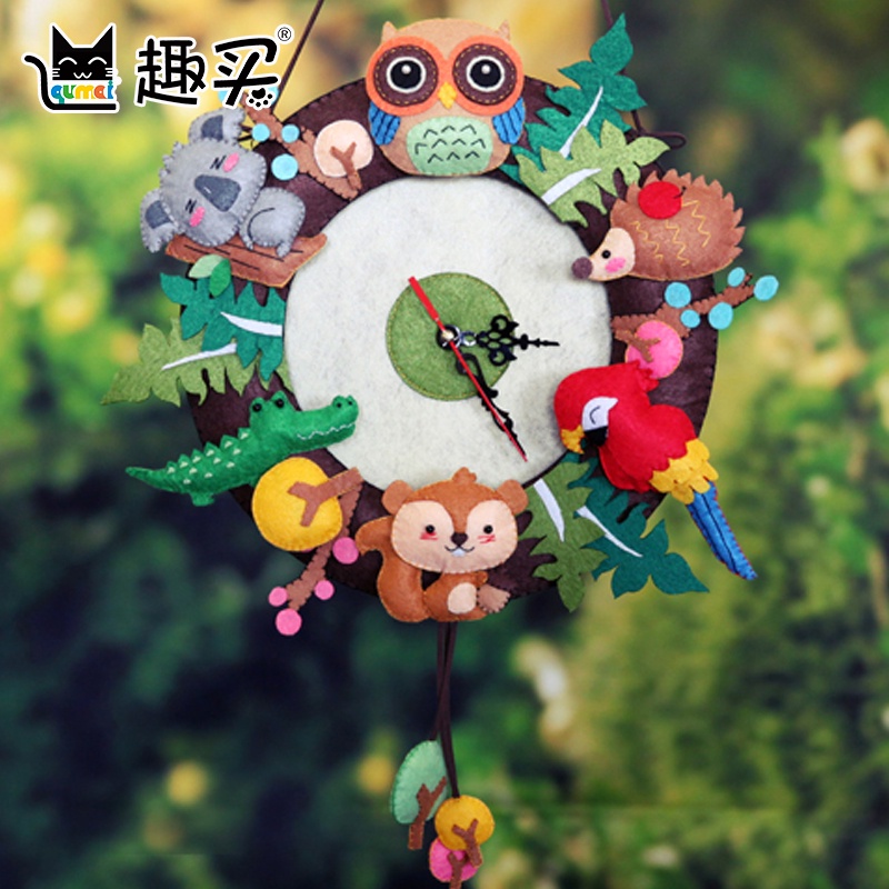 Đồng hồ handmade họa tiết rừng động vật