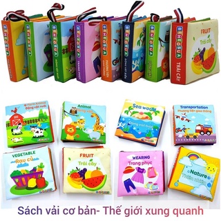COMBO 8 cuốn sách vải song ngữ đầu đời cho bé từ sơ sinh-4 tuổi hàng Việt nam chất lượng cao