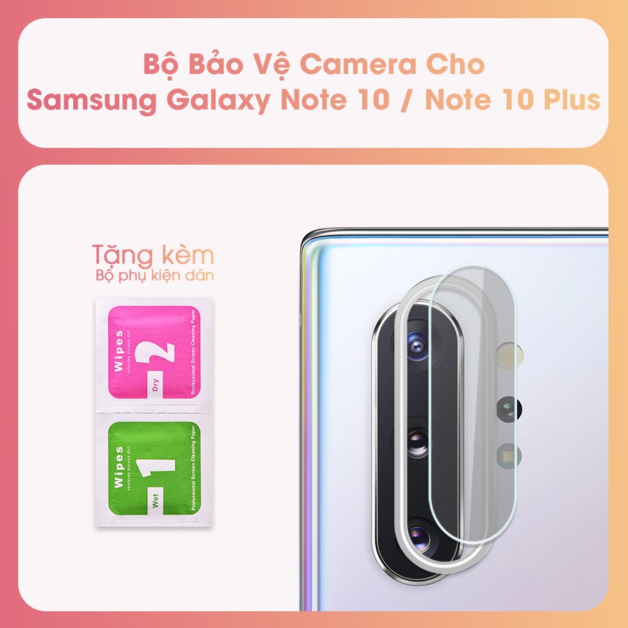 Bộ bảo vệ Camera cho Samsung Galaxy Note 10 / Note 10 Plus  Cường Lực CAMERA + Khung viền Nhôm CAMERA