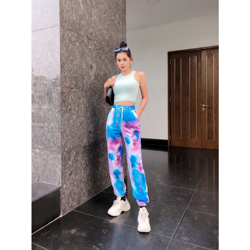Set bộ nữ, set bộ thể thao loang màu chất thun cao cấp freesize 44-54kg SKUS-128