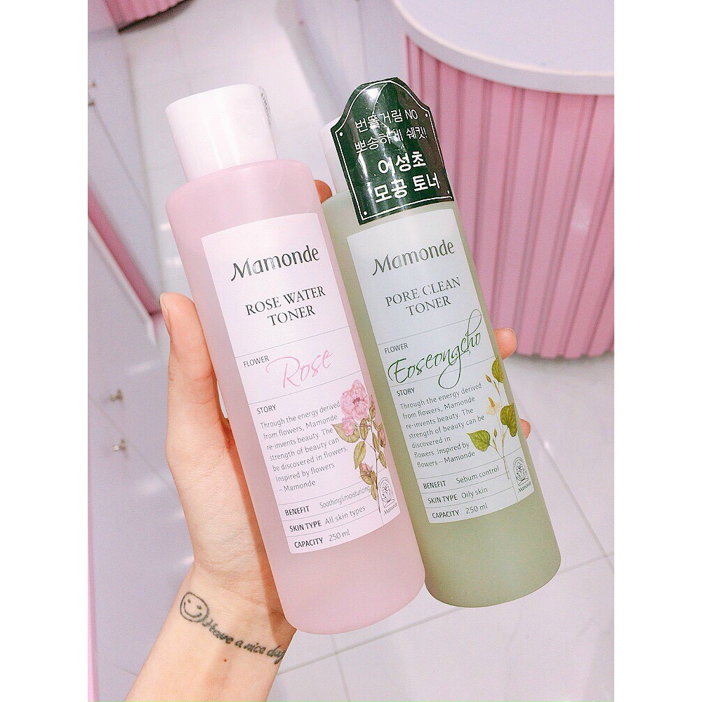 Tonner Mamonde Chiết Xuất Thiên Nhiên, Toner Rau Diếp Cá Giúp Se Khít Lỗ Chân Lông - 250ml