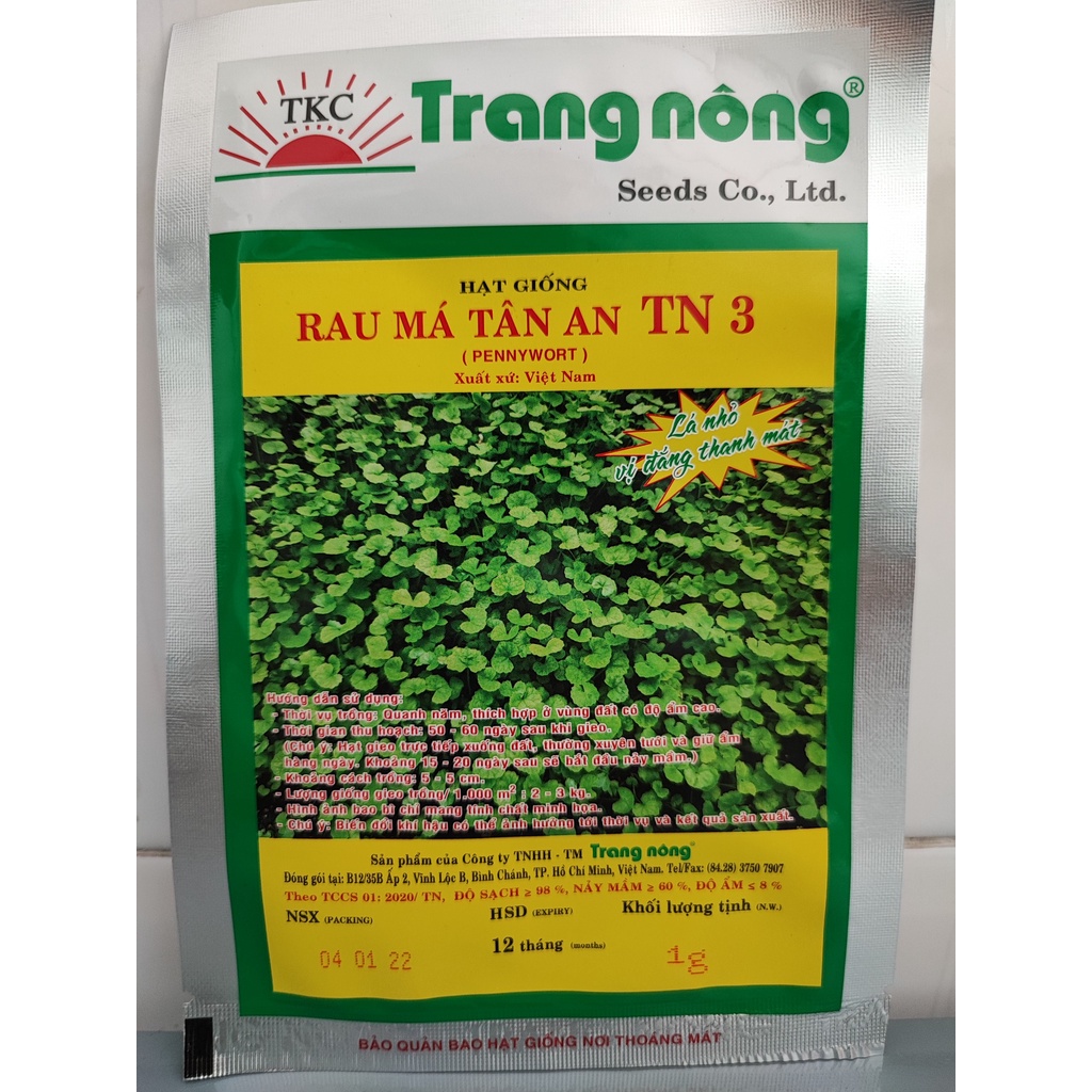 Hạt giống rau TRANG NÔNG