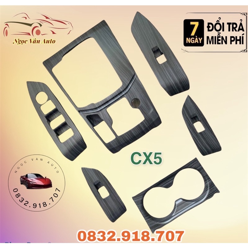 Ốp Nội Thất Mazda CX5 2018 - 2022 Vân đá - 6 chi tiết .