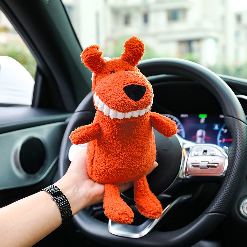 Thú nhồi bông trang trí xe ô tô kèm than tre hoạt tính hút mùi