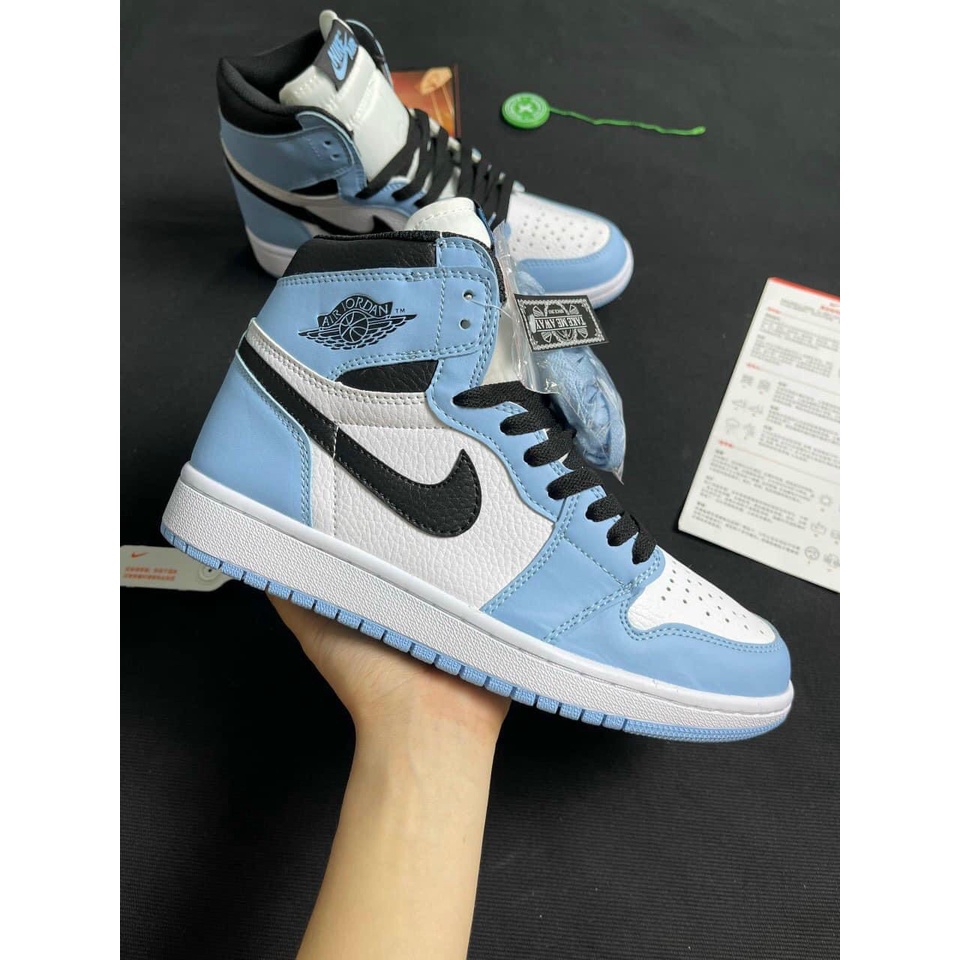 Giày air Jordan 1 Giày sneaker Jodan cổ cao xanh dương nam nữ hot hit 2021 giày kèm boxbill