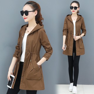 Áo Khoác Dáng Dài Phong Cách Retro Cho Nữ