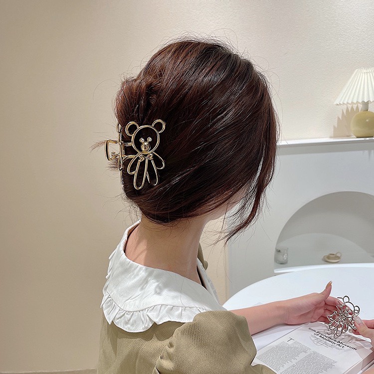 Kẹp Tóc Nữ Kim Loại Nữ Hình Chú Gấu Đáng Yêu