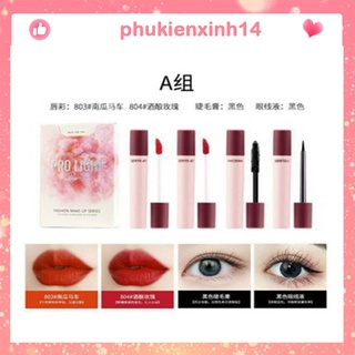 Set make up 4 món.2 thỏi son, 1 chuốt mi,1 kẻ mắt