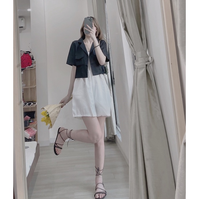 Váy quây + áo vest dáng ngắn hàng quảng châu ( ảnh thật) | BigBuy360 - bigbuy360.vn
