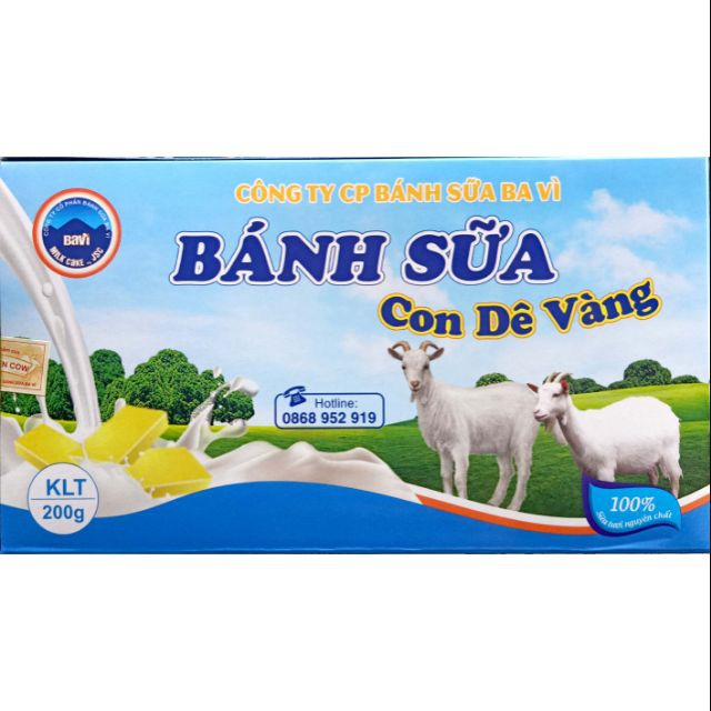 Bánh Sữa Dê Ba Vì Con Dê Vàng 200g