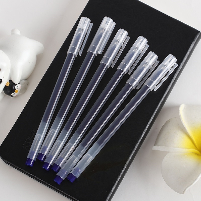 Bút Bi Đen 0.5mm nét mảnh, mực ra đều Bút gel đen Ếch Ộp Vpp viết êm, không lem chống thấm nước, bút bi giá rẻ