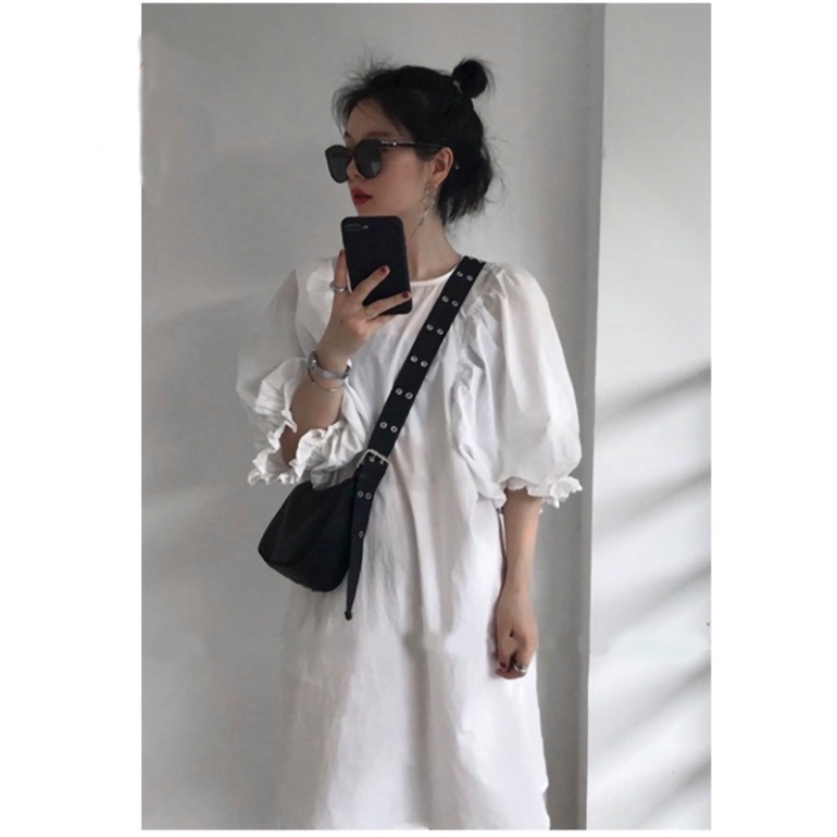 Túi đeo chéo canvas dáng mini bấm khuy - túi vải tote nam nữ unisex ulzzang đi chơi, du lịch