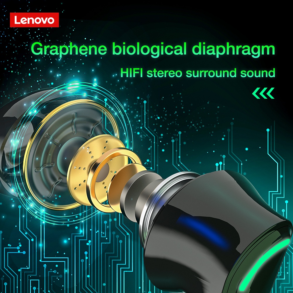 Tai nghe chơi game LENOVO XT92 TWS bluetooth 5.1 không dây kèm micro 3d chất lượng cao