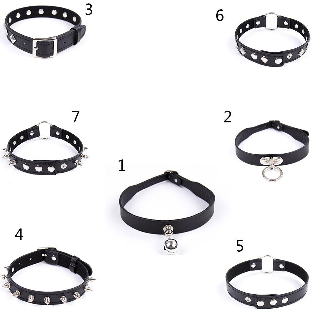 Vòng Cổ Choker Da Đính Chuông Phong Cách Rock