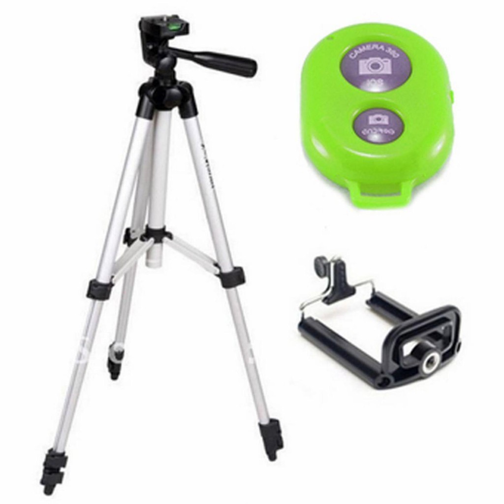 Combo Gậy Tripod 3110 Kèm 1 Kẹp Điện Thoại và Remote (Tặng Giá đỡ Bạch tuộc Đa năng) | BigBuy360 - bigbuy360.vn