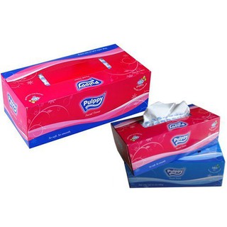 Khăn giấy Pulppy Facial Tissue hộp 180 tờ 2 lớp( Lẻ 1 Hộp )