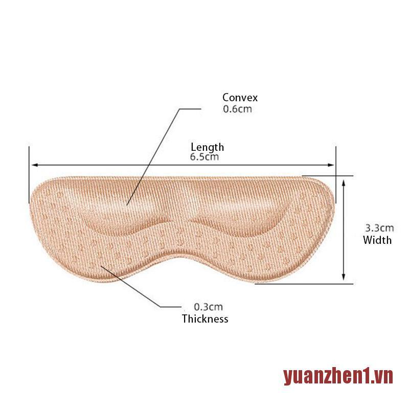 Set 2 cặp / 4 miếng dán gót giày cao gót mềm tự dính tiện dụng