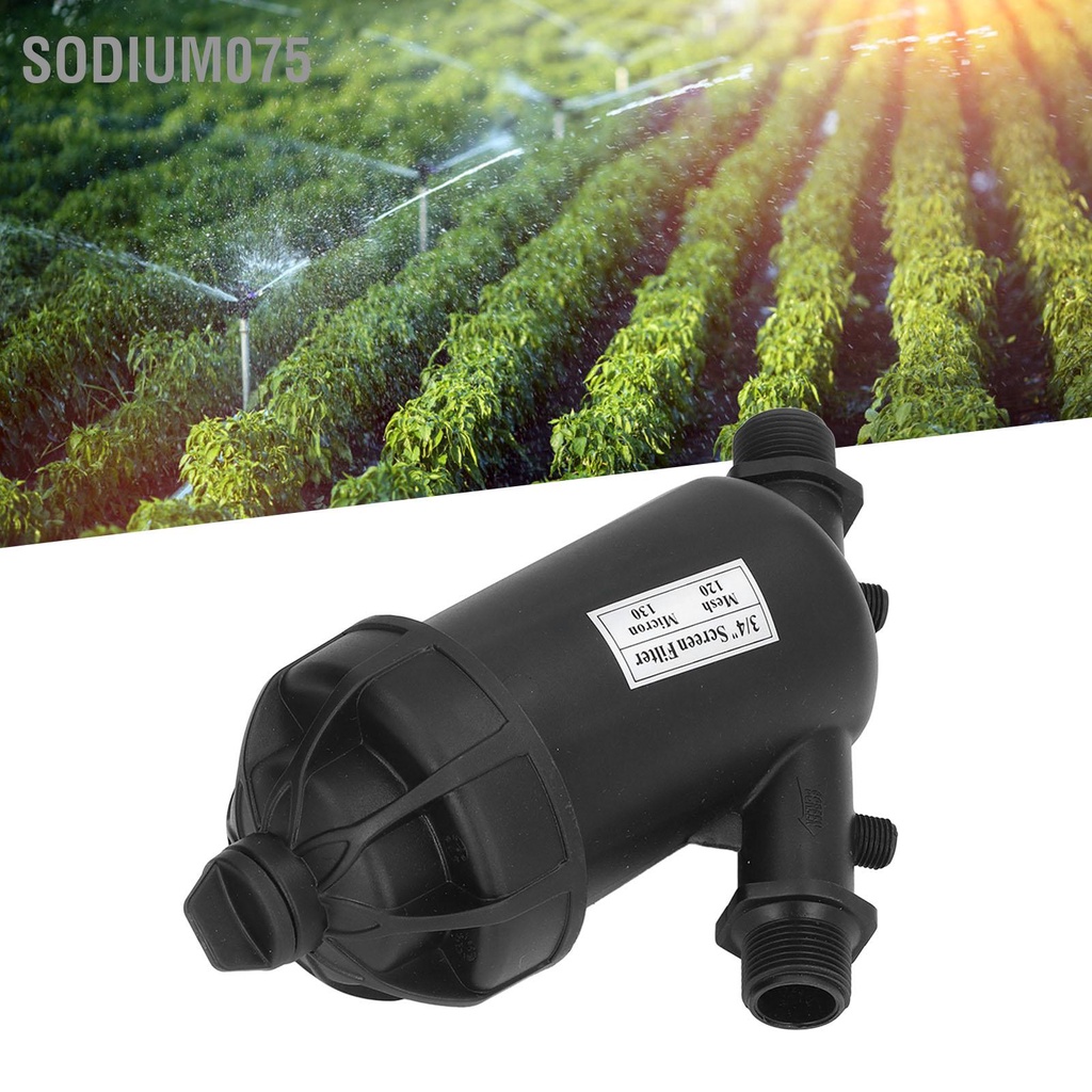 Sodium075 Bộ lọc tưới tiêu màn hình chủ đề nam G3 / 4 inch nhỏ giọt 120 lưới cho nhà kính sân vườn