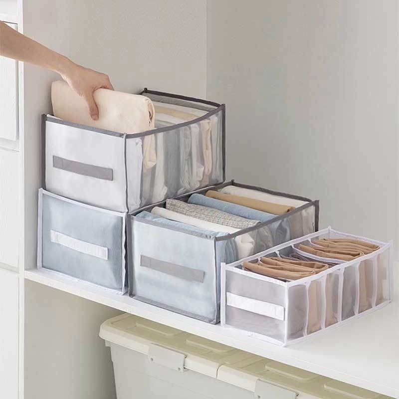 Hộp Lưu Trữ Vải Gia Dụng Di động đồ Lót Quần Jean Cửa Sổ Lưu Trữ Hộp Lưu Trữ Có Ngăn