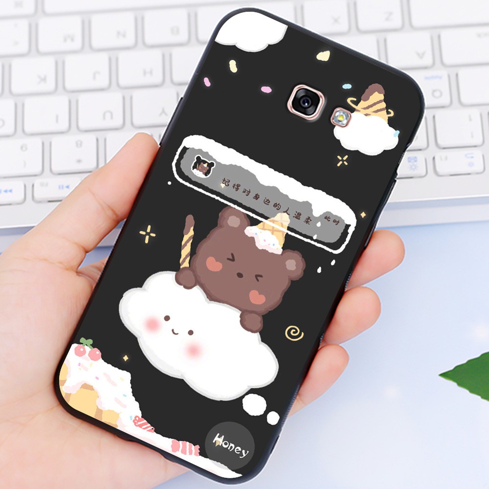 Ốp Samsung 😍 Ốp lưng Samsung A5 2017 A7 2017 Cute Bear nhựa cao cấp viền silicon