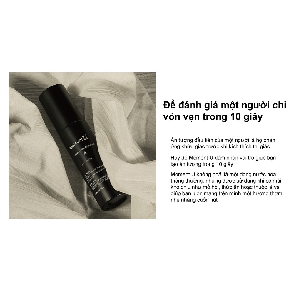Xịt Thơm Quần Áo Đa Năng Moment U Dành Cho Nam Và Nữ Hương Touch Of The Afternoon